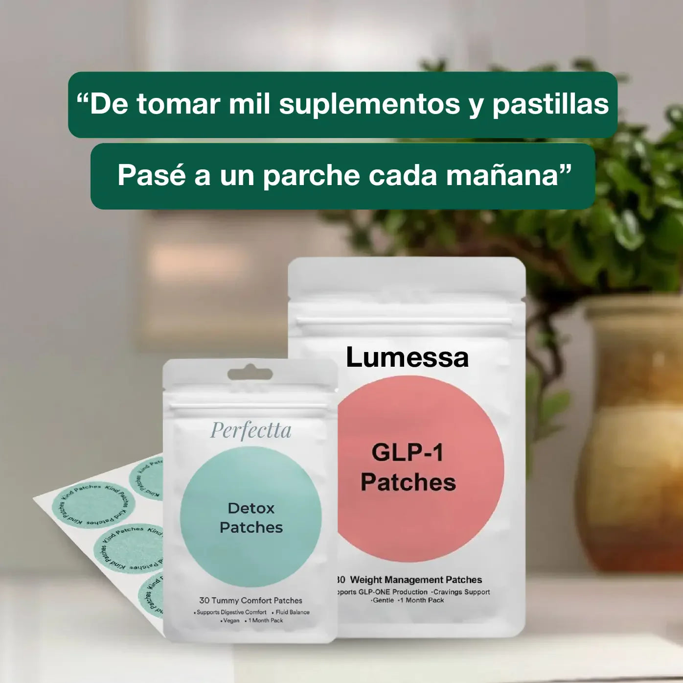 METABOLIC DÚO - DETOX PATCHES + PARCHES GLP1 - DESINFLAMA ACELERA TU METABOLISMO Y BAJA DE PESO -